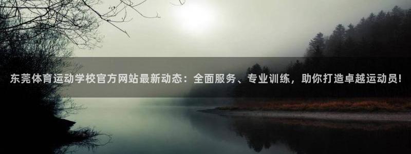 速播体育：东莞体育运动学校官方网站最新动态：全面服务、专业训练，助你打造卓越运动员!