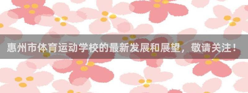 速播体育直播：惠州市体育运动学校的最新发展和展望，敬请关注！